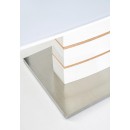 Стол обеденный HALMAR TORONTO белый/золотой дуб 140-180/80